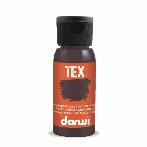 Farba na textil tmavohnedá Darwi 50ml - Oma & Luj