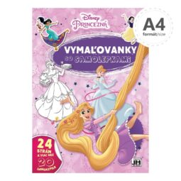 Omaľovánka A4 s 20 samolepkami Princezné - Oma&Luj