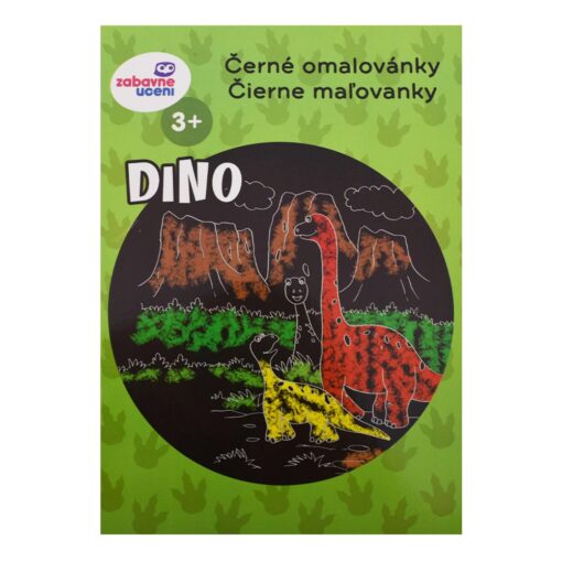 Omaľovánka čierna Dinosaurus A4 - Oma & Luj