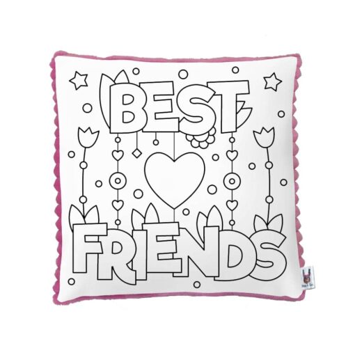 Plyšový vankúš s omaľovánkou - Best friends