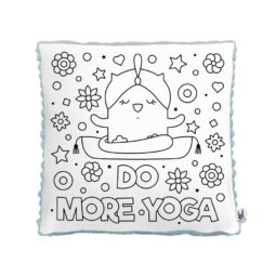 Plyšový vankúš s omaľovánkou - Do More Yoga