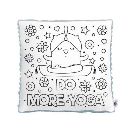 Plyšový vankúš s omaľovánkou - Do More Yoga