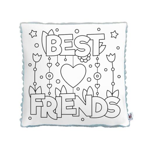 Plyšový vankúš s omaľovánkou - Best friends