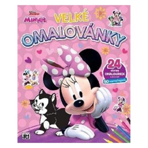 Veľké vymaľovánky Minnie s 50 samolepkami - Oma & Luj