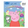 Veľké vymaľovánky Prasiatko Peppa s 50 samolepkami - Oma & Luj