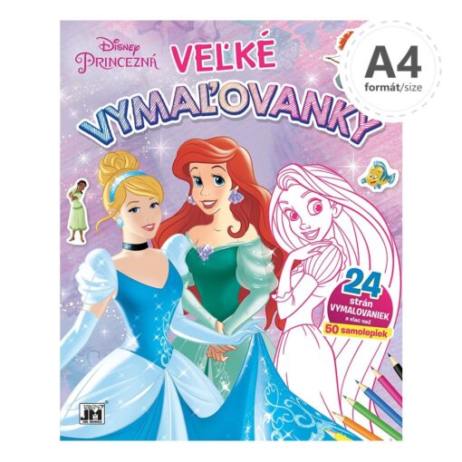 Veľké vymaľovánky Princezné s 50 samolepkami - Oma & Luj