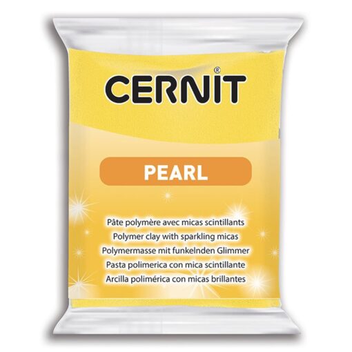 Polymérová hmota Cernit Pearl žltá 56g - Oma & Luj