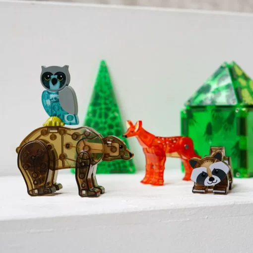 Magnetická stavebnica Magna Tiles Forest animals 25 dielov-Oma & Luj