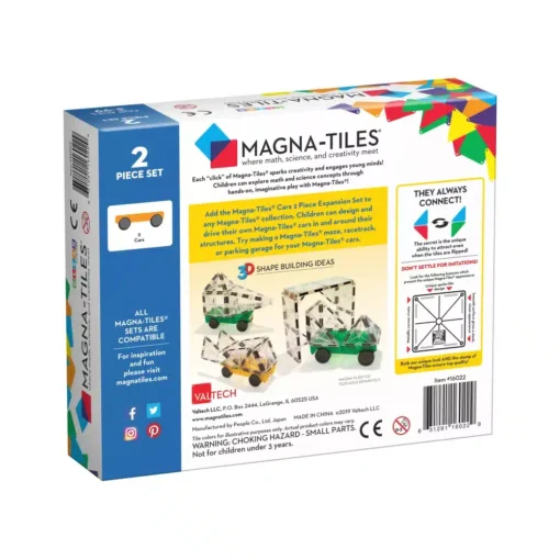 Magnetická stavebnica Magna-tiles Cars 2 dielna- Oma & Luj