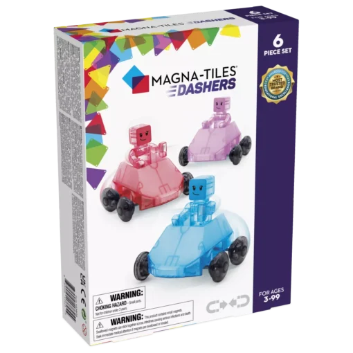 Magnetická stavebnica Magna tiles Dashers 6 dielov-Oma & Luj