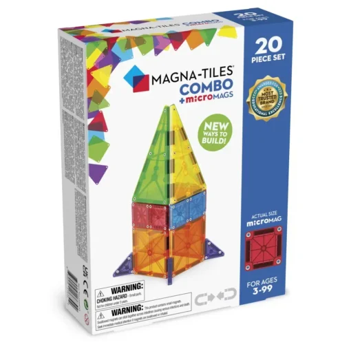 Magnetická stavebnica Magna Tiles Combo 20 dielov-Oma & Luj