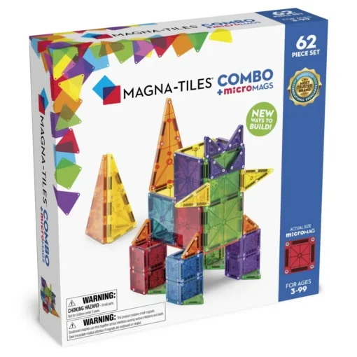 Magnetická stavebnica Magna Tiles Combo 62 dielov -Oma & Luj