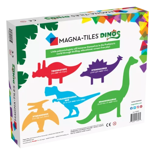 Magnetická stavebnica Magna Tiles Dinos 5 dielov - Image 4