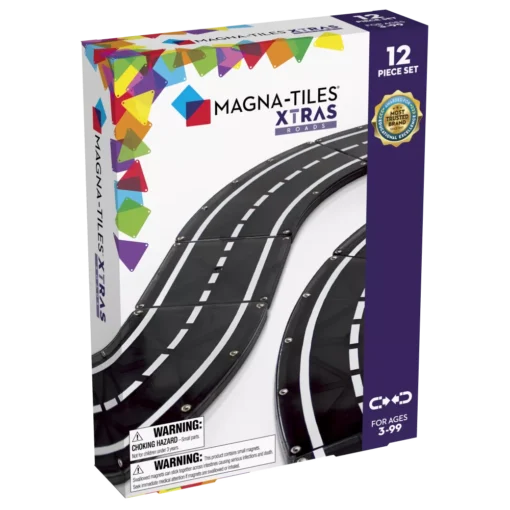 Magnetická stavebnica Magna tiles Xtras Roads 12 dielov-Oma & Luj