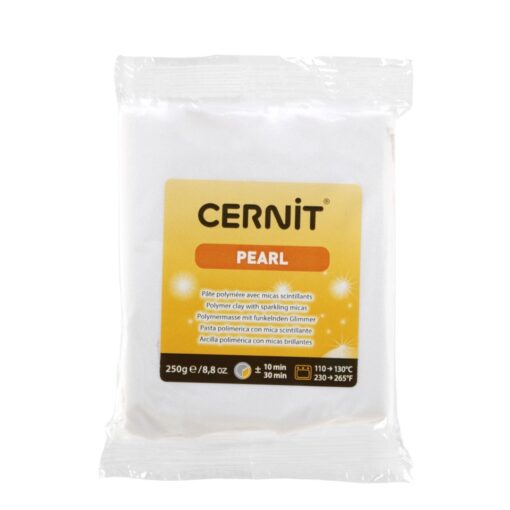 Polymérová hmota Cernit Pearl biela 250g - Oma & Luj