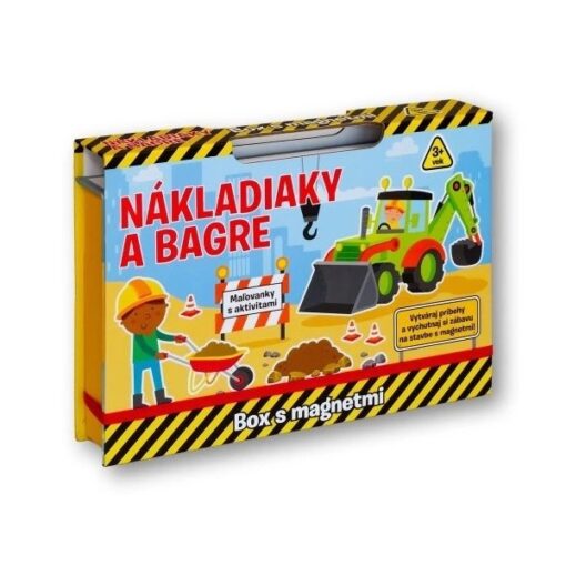 Nákladiaky a bagre magnetický box-Oma & Luj